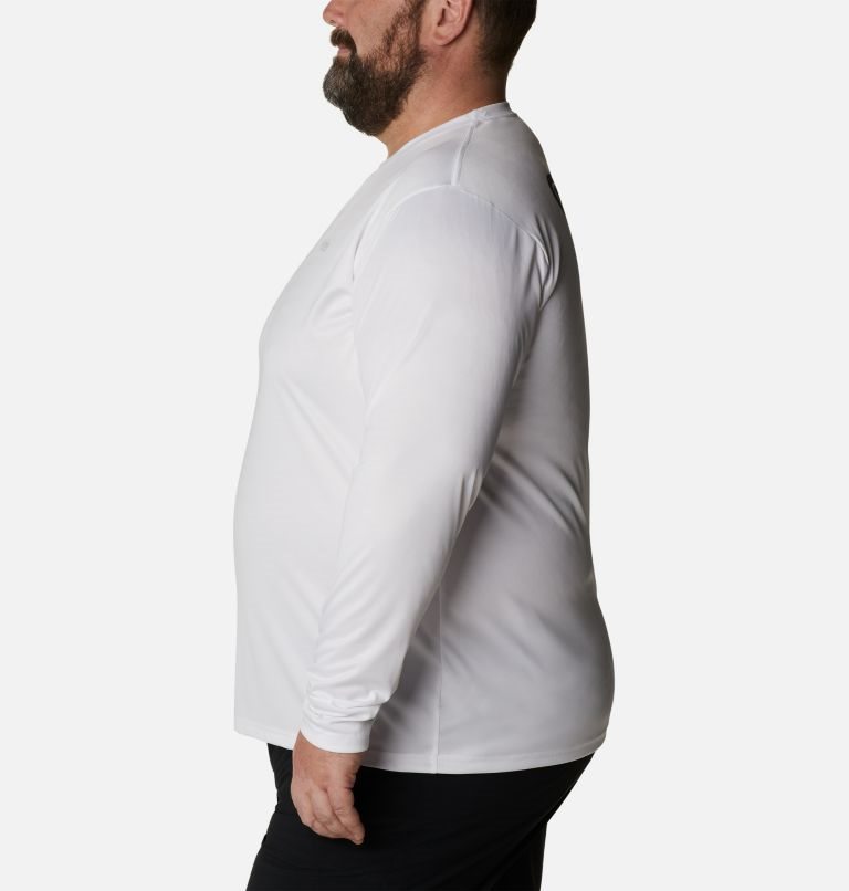 Men's Columbia PFG Terminal Tackle State Triangle Long Sleeve Sweatshirts White | Plus Size CA-D4CA5